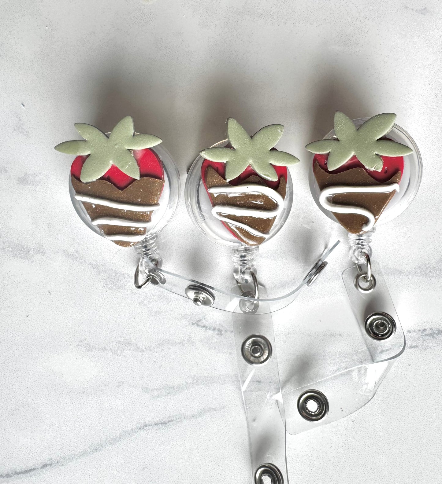 Chocolate Covered Strawberries Badge Reel