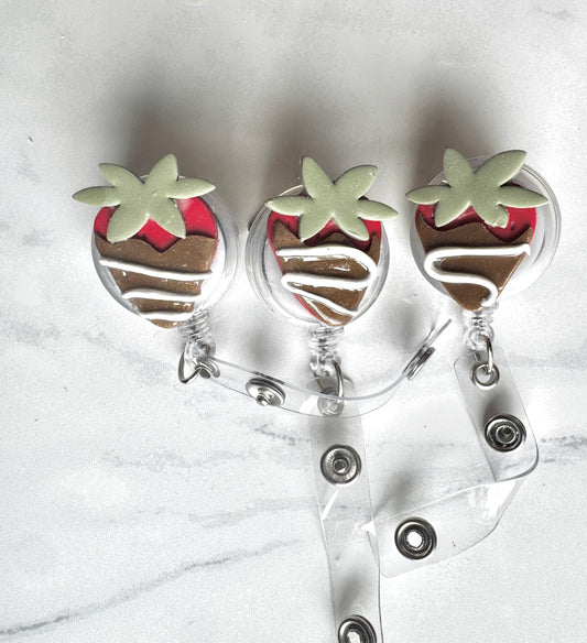 Chocolate Covered Strawberries Badge Reel