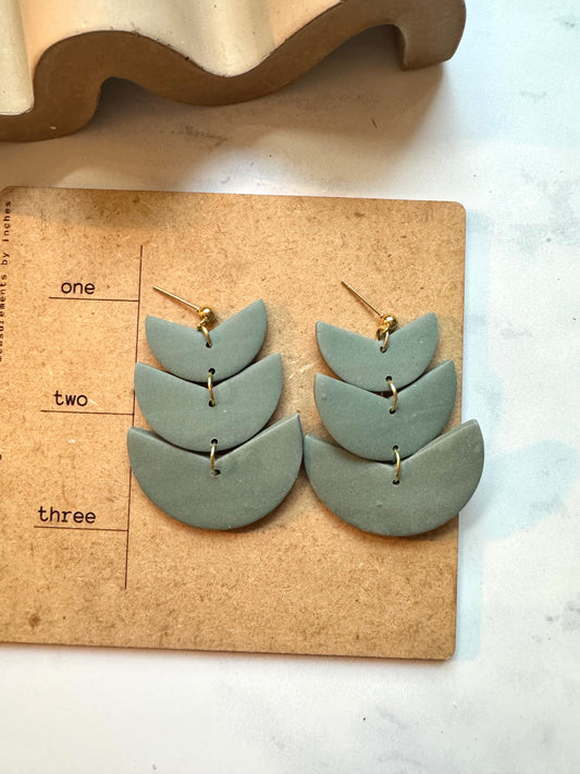 Blue Southwest Texture Tiered Dangles