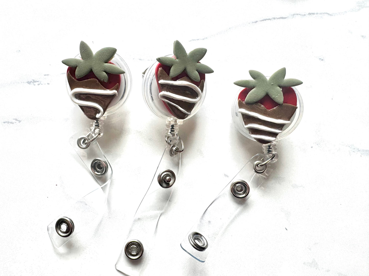 Chocolate Covered Strawberries Badge Reel