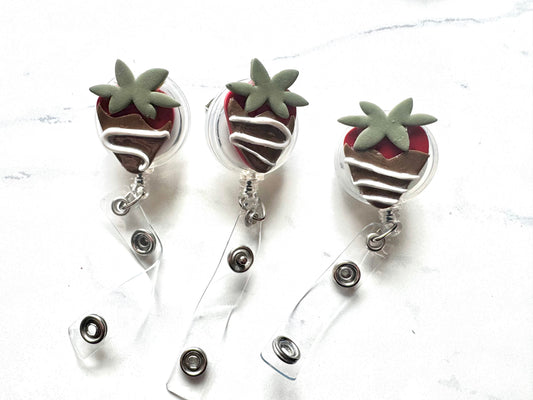 Chocolate Covered Strawberries Badge Reel