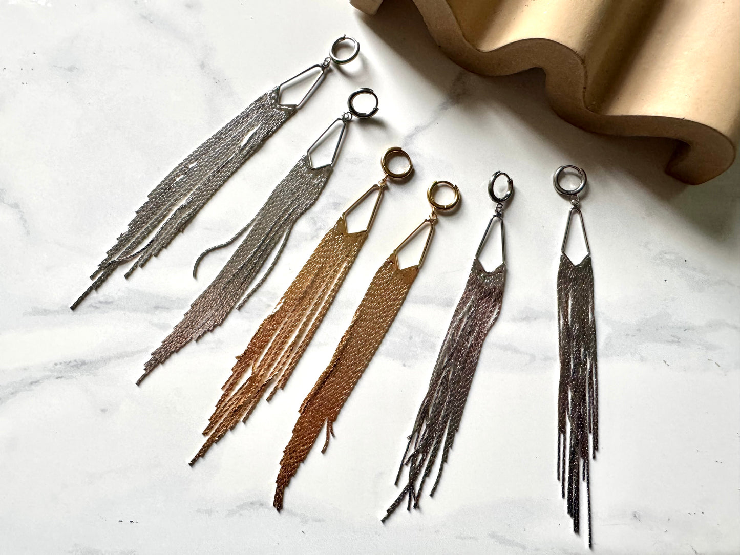 Gold Tassel Dangles