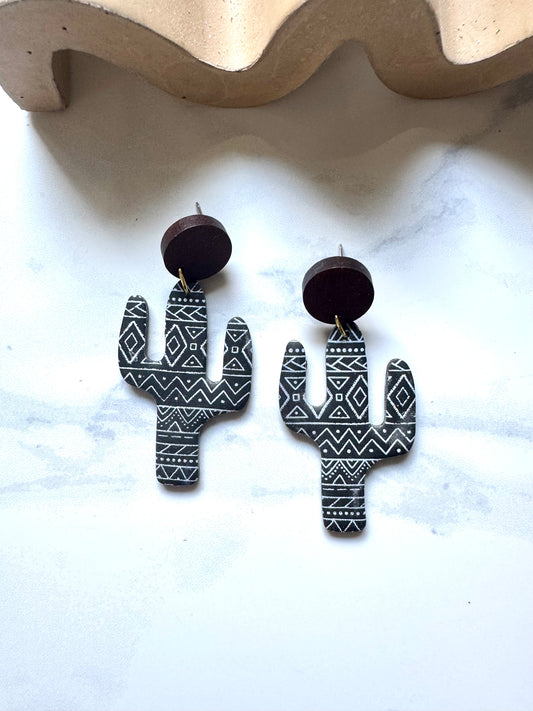 Saguaro Dangles-Aztec Print