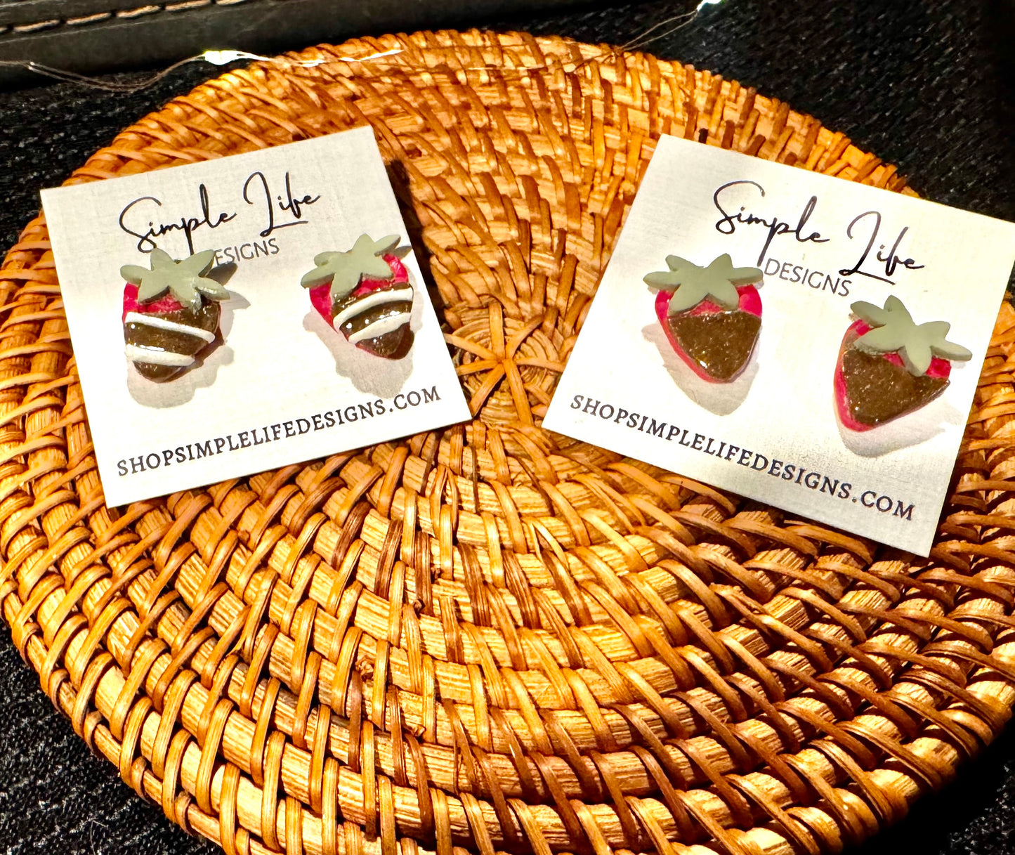 Chocolate Covered Strawberry Studs
