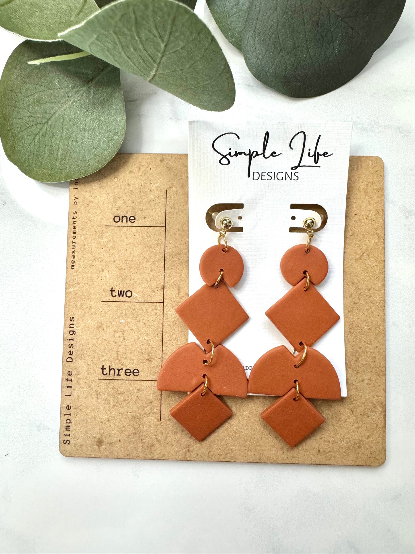 RUST - The Alyse- Simple Statement Earrings