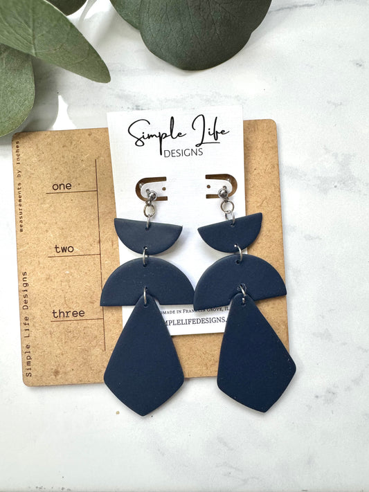 Large Statement Dangles-Navy