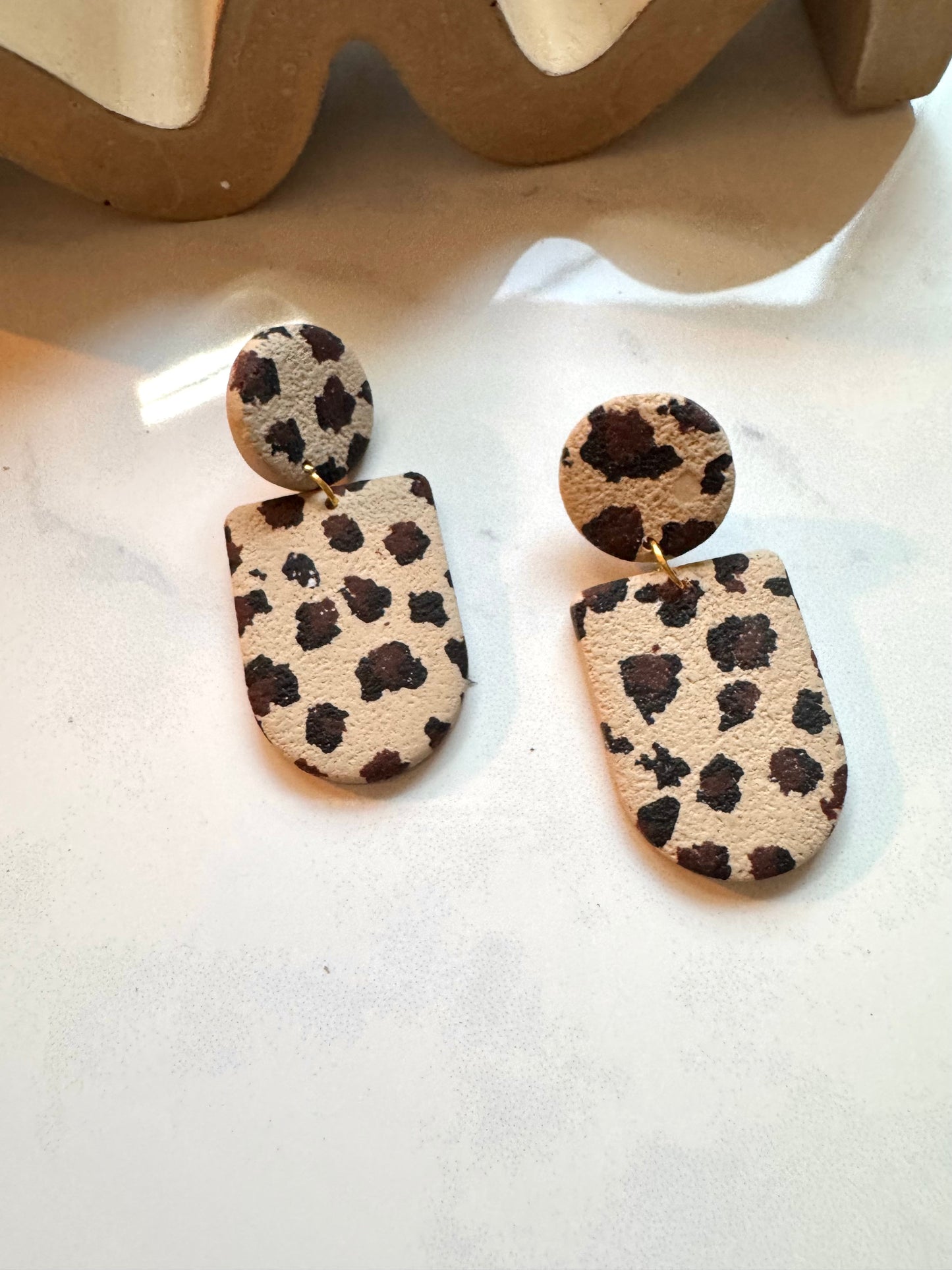 Leopard Print Dangles