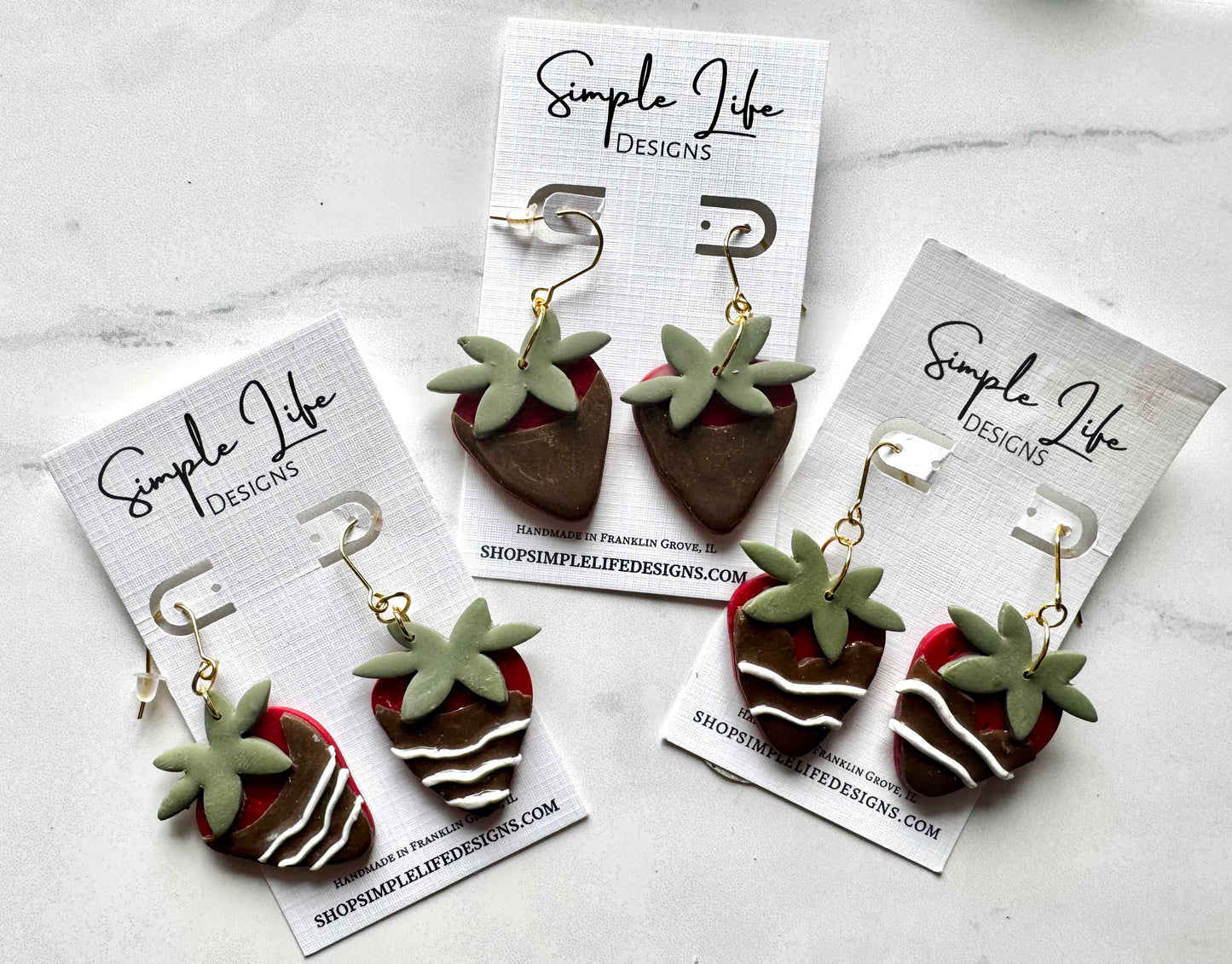 Chocolate Covered Strawberry Dangles