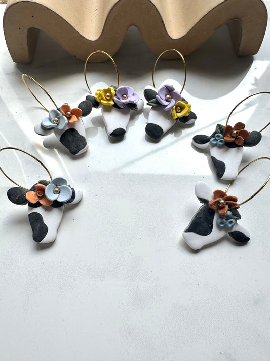 Flower Crown Cow Hoops