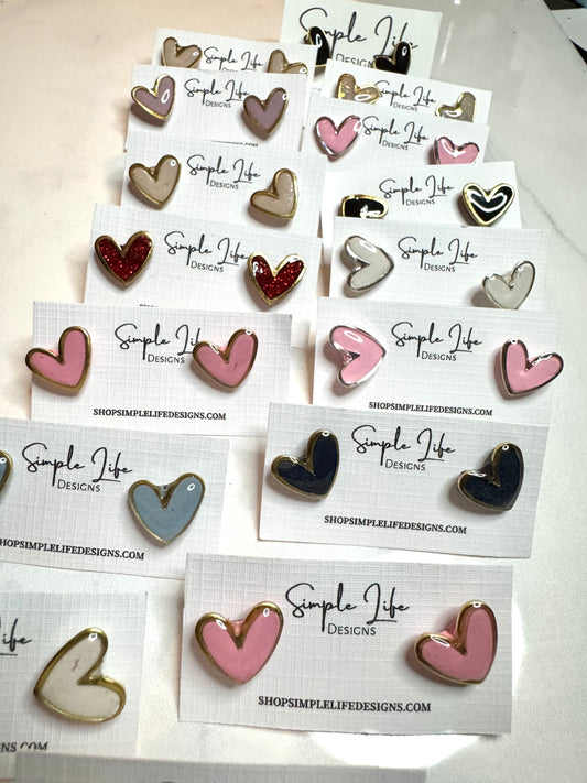 Heart Studs