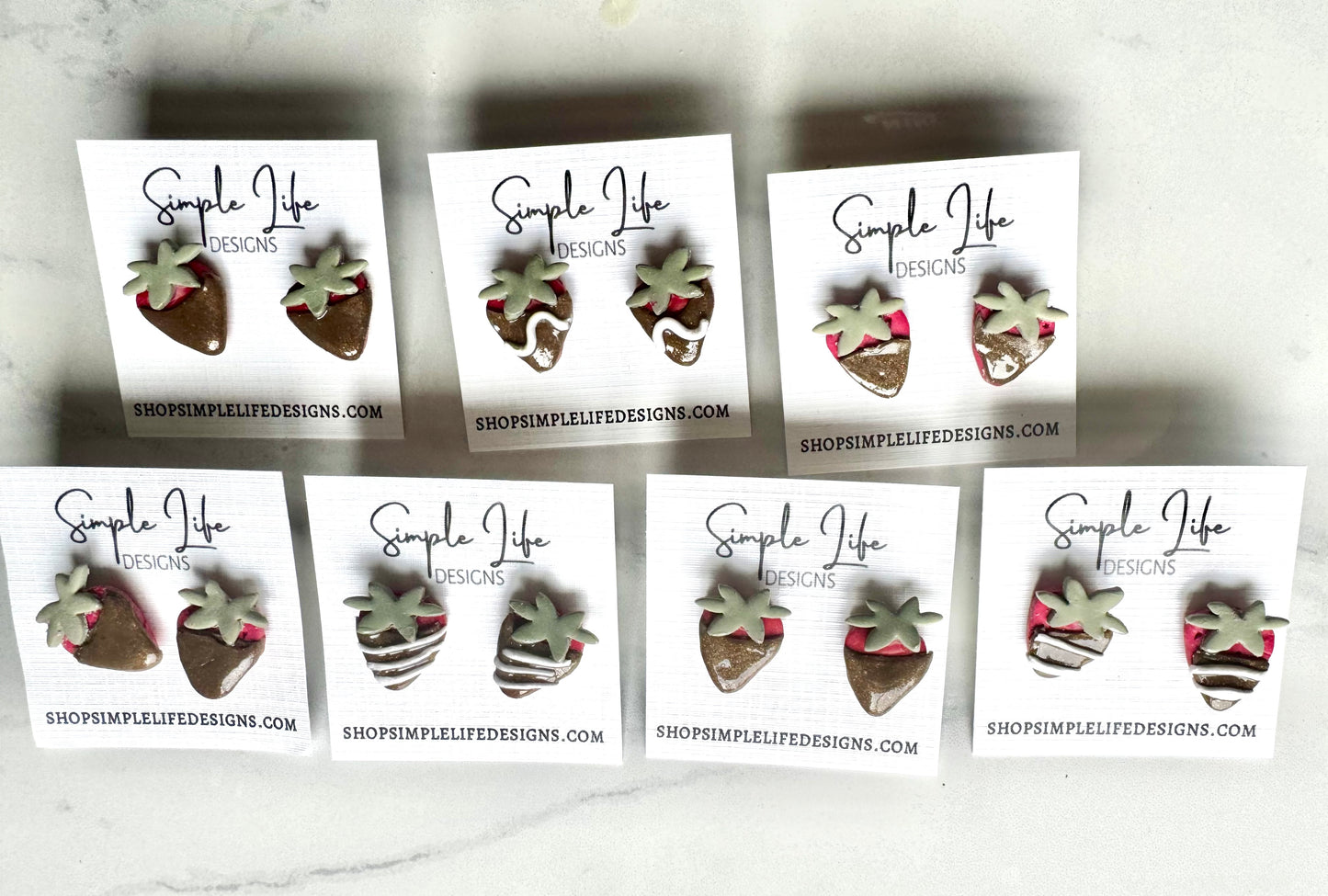 Chocolate Covered Strawberry Studs