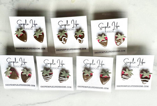 Chocolate Covered Strawberry Studs