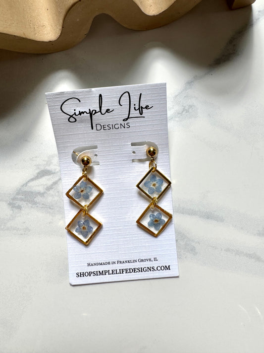 Forget Me Not Diamond Dangles