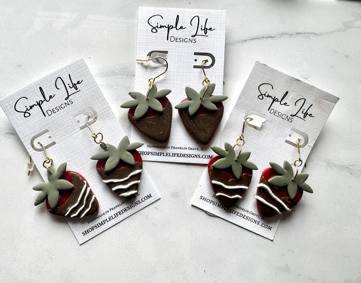 Chocolate Covered Strawberry Dangles