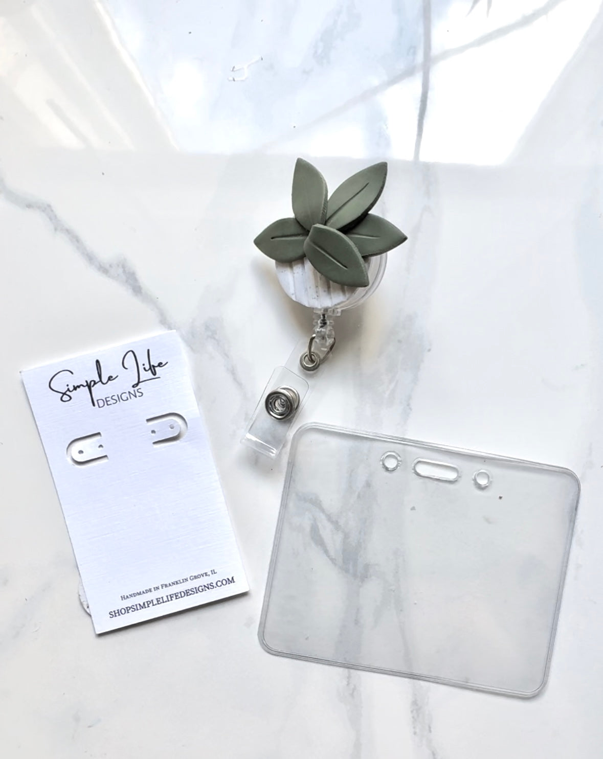 Succulent Garden Badge Reel (#3)