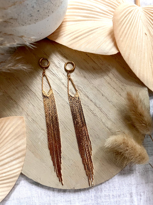 Gold Tassel Dangles